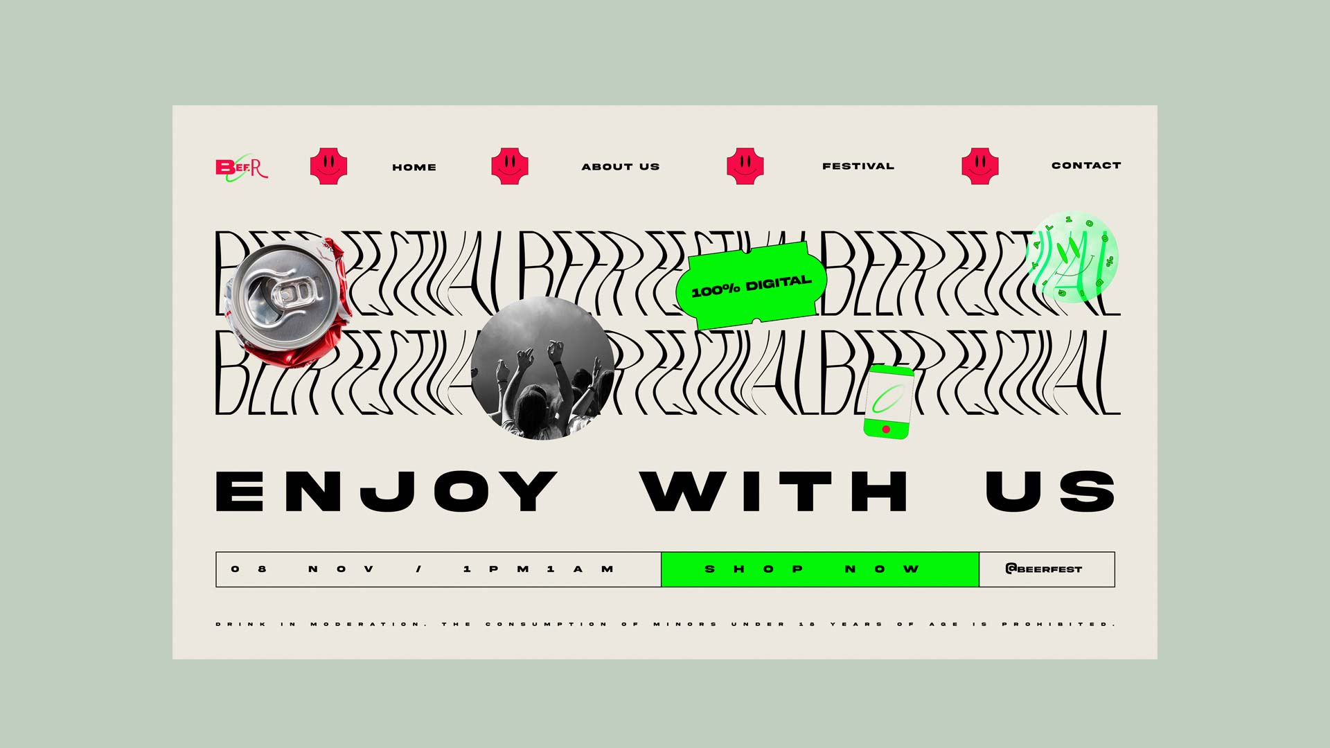 Typografie Trends 2024 Psychedelic Minimalismus
