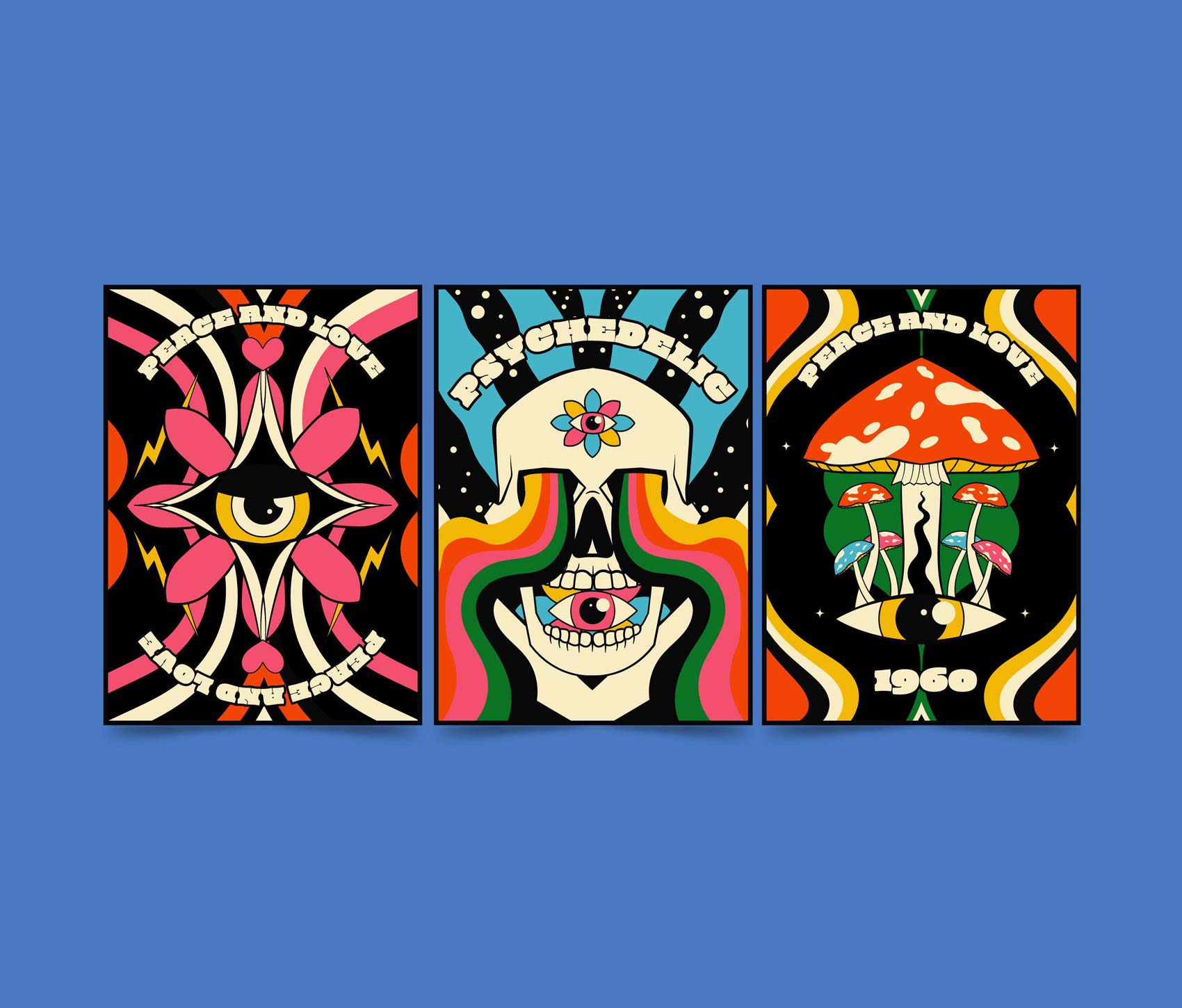 Typografie Trends 2024 Psychedelic Minimalismus