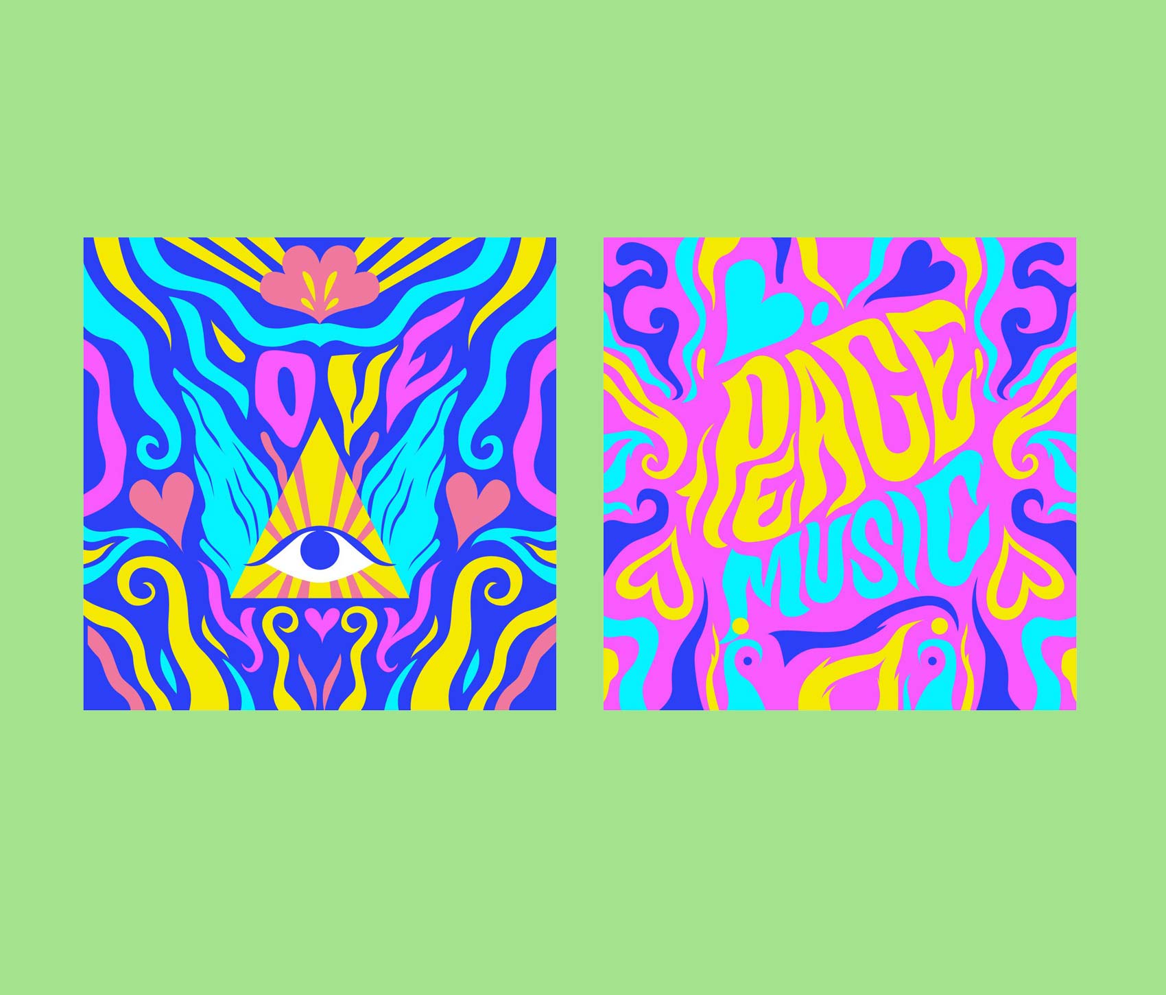 Typografie Trends 2024 Psychedelic Minimalismus