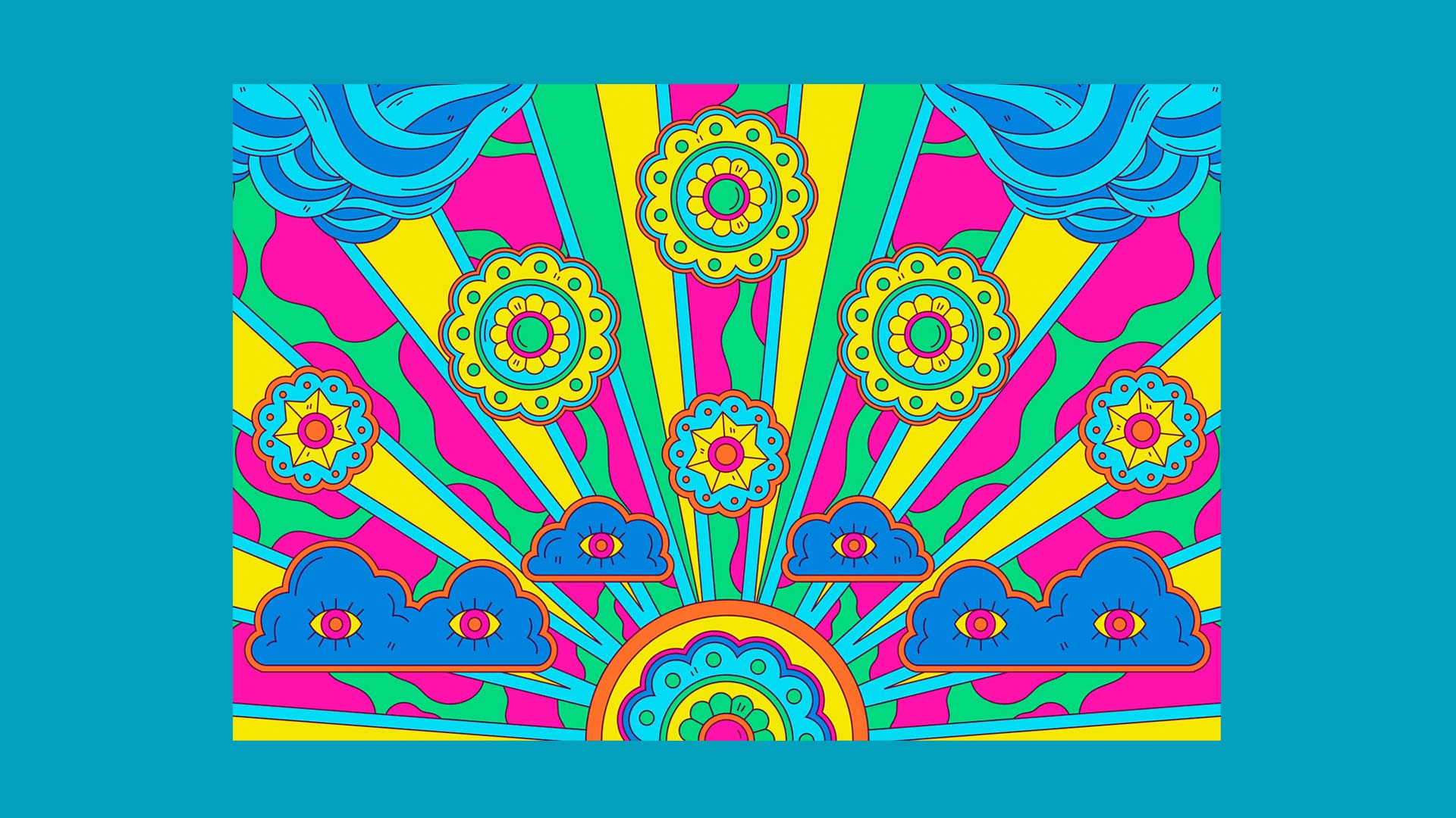 Grafikdesign Trend 2024 Psychedelische Dimensionen