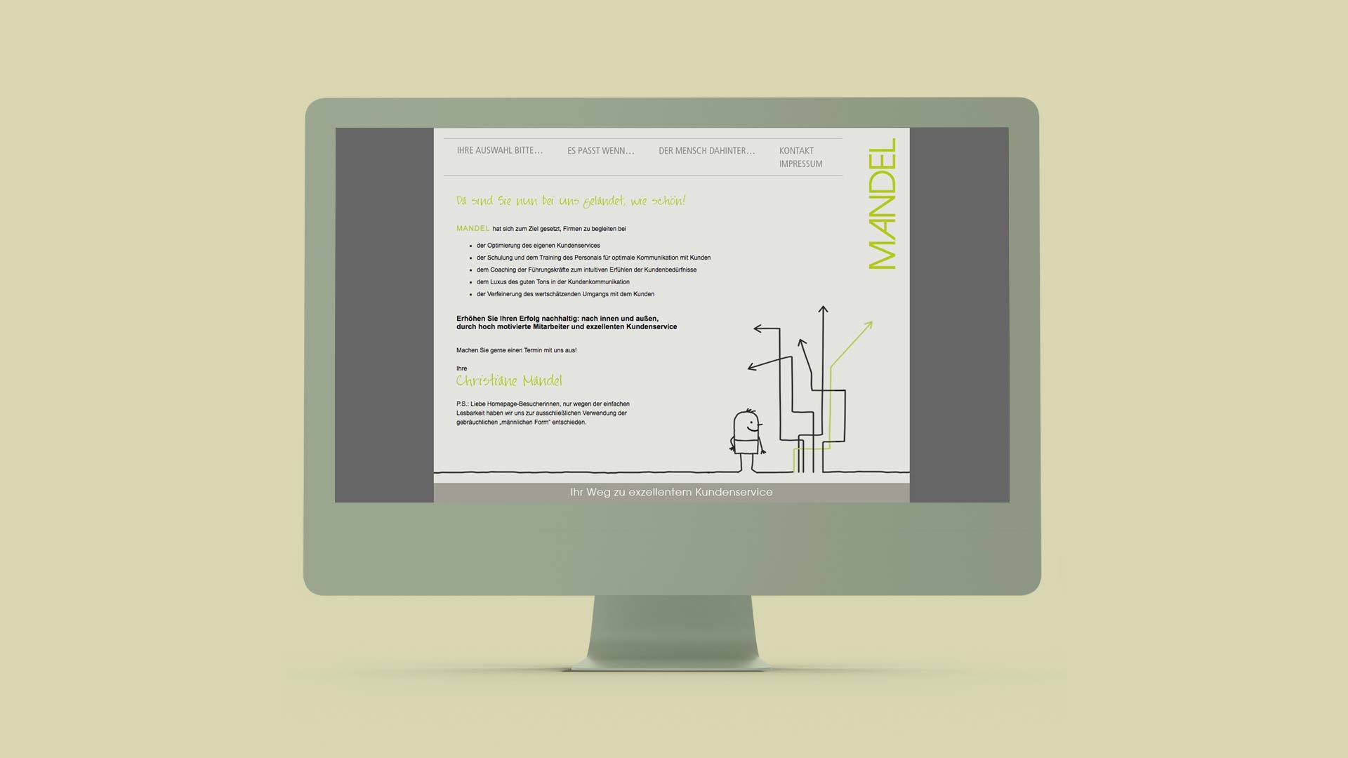 Mandel Kundenservice Webdesign