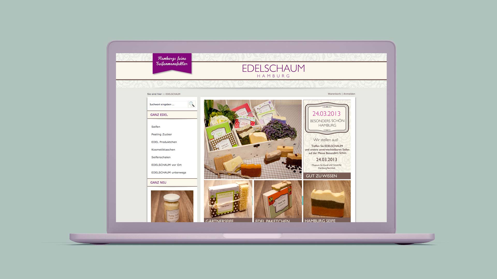 EDELSCHAUM Seifen Webdesign